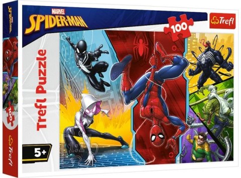 Puzzle 100 TREFL Spider-Man - Do góry nogami