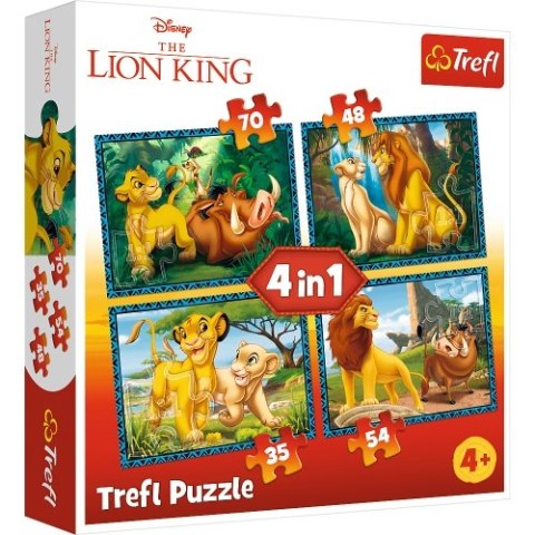 Puzzle "4w1" TREFL Król Lew i przyjaciele