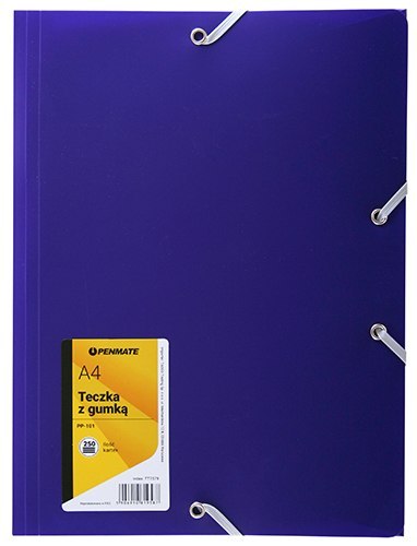 Teczka z gumką PENAMETE A4 PP-101 fioletowa Teczka z gumką PENAMETE A4 PP-101 fioletowa