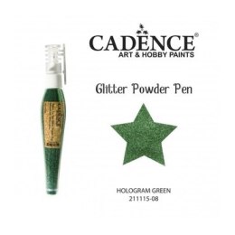 Długopis z brokatem holograficznym CADENCE 10g - Green