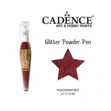 Długopis z brokatem holograficznym CADENCE 10g - Red
