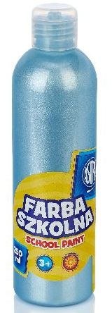 Farba szkolna Astra 250 ml - perłowa niebieska Farba szkolna Astra 250 ml - perłowa niebieska