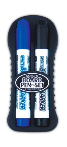 Marker suchościeralny DONG-A zestaw czarny + niebieski