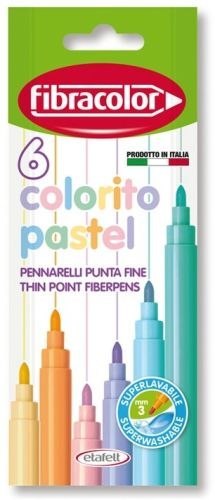 Pisaki FIBRACOLOR Colorito Pastel 6 kolorów 3mm eurolock