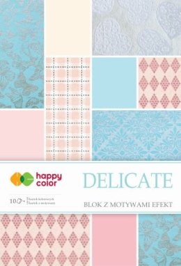 Blok effect DELICATE, 20x29cm, 170-220g/m2, 10 ark, 5 motyw., Happy Color