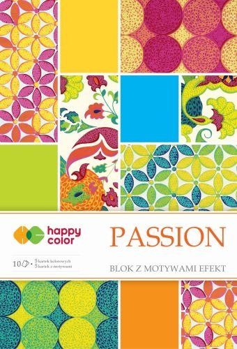 Blok effect PASSION, 20x29cm, 170-220g/m2, 10 ark, 5 motyw., Happy Color