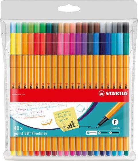 Cienkopis STABILO Point 88 - etui 40szt. Cienkopis STABILO Point 88 - etui 40szt.
