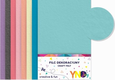 Filc dekoracyjny YNJ mix Pastel 8szt. Filc dekoracyjny YNJ mix Pastel 8szt.