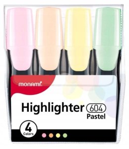 Gruby zakreślacz Highlighter 604 - zestaw 4 kolorów pastelowych