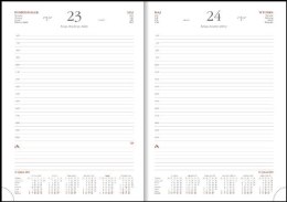 Kalendarz książkowy WN B5 dzienny Cross z gumką z ażurową datówką 2022 - granat