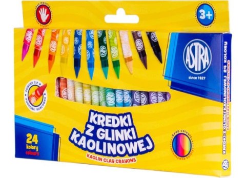 Kredki z glinki kaolinowej Astra 24 kolory Kredki z glinki kaolinowej Astra 24 kolory
