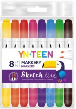 Marker INTERDRUK Sketch line - 8 kolorów