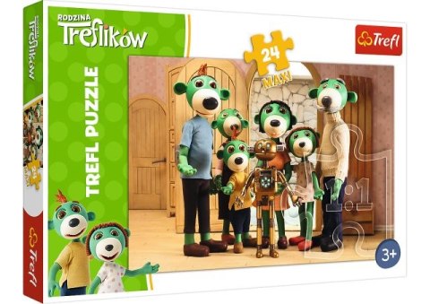 Puzzle 24 Maxi TREFL Rodzina Treflików - Portret rodzinny z Robotem Puzzle 24 Maxi TREFL Rodzina Treflików - Portret rodzinny z Robotem