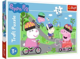 Puzzle 24 Maxi TREFL Świnka Peppa - Aktywny dzień Świnki Peppy