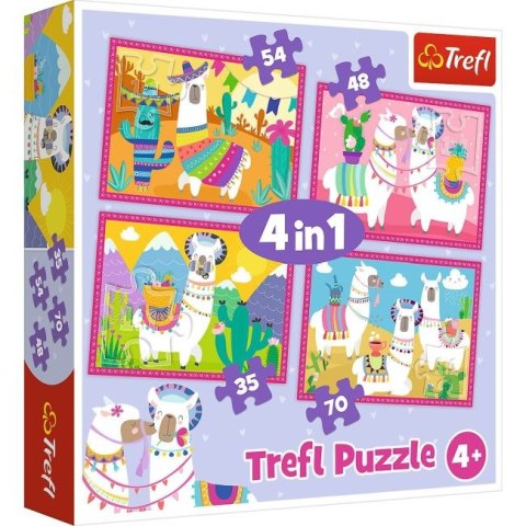 Puzzle "4w1" TREFL Lamy na wakacjach