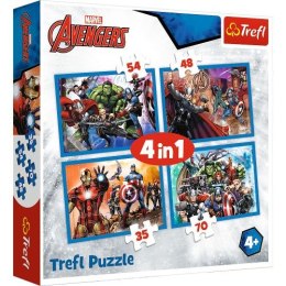 Puzzle "4w1" TREFL Nieustraszeni Avengersi