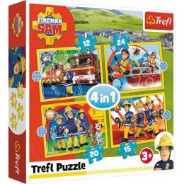 Puzzle "4w1" TREFL Pomocny strażak Sam