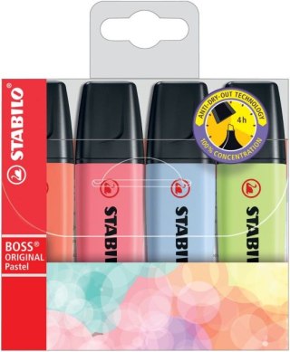 Zakreślacz STABILO BOSS Original Pastel etui 4szt.