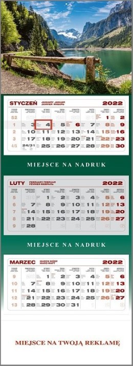 Kalendarz trójdzielny WN 2022 - Górskie jezioro