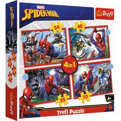 Puzzle "4w1" TREFL Bohaterski Spider-Man