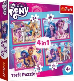 Puzzle "4w1" TREFL Kolorowe Kucyki Pony