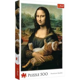 Puzzle 500 TREFL Mona Lisa i kot Mruczek