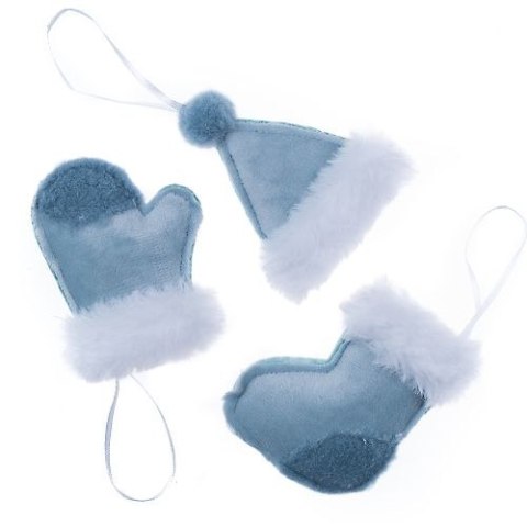 Zawieszki z futerkiem DPCRAFT 3 szt. Niebieskie Zawieszki z futerkiem DPCRAFT 3 szt. Niebieskie