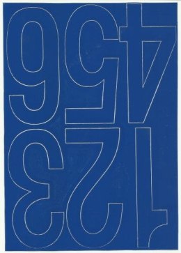 Cyfry samoprzylepne ART-DRUK 120mm niebieskie Helvetica 10 arkuszy