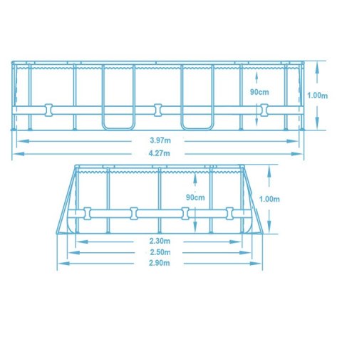 Basen ogrodowy stelażowy 427 x 250 x 100 cm 11w1 Bestway 56620 Basen ogrodowy stelażowy 427 x 250 x 100 cm 11w1 Bestway 56620