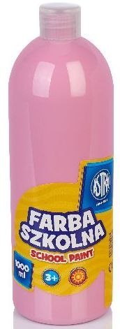 Farba szkolna Astra 1000 ml - różowa jasna