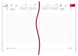 Kalendarz książkowy MP A5 Codzienny 2024 - metalik