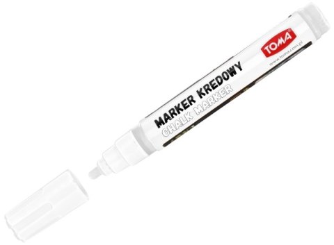 Marker kredowy TOMA końcówka okrągła 4, 45mm 8g biały Marker kredowy TOMA końcówka okrągła 4, 45mm 8g biały