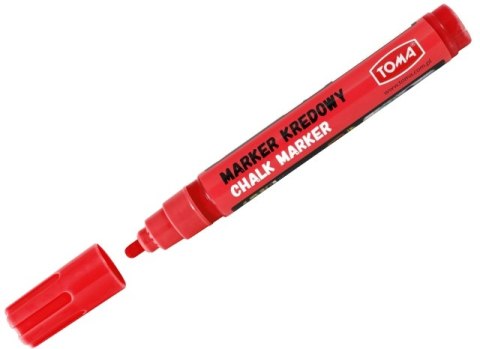 Marker kredowy TOMA końcówka okrągła 4, 45mm 8g czerwony