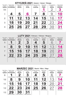 Kalendarz trójdzielny BESKIDY T2 2024
