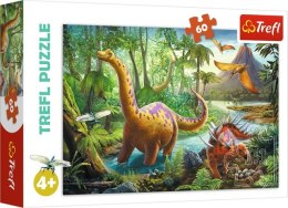 Puzzle 60 TREFL Wędrówka dinozaurów