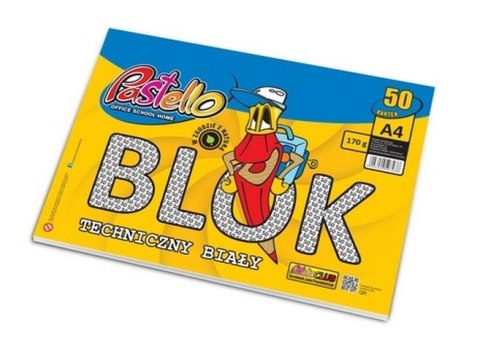 Blok techniczny A4 50k. PASTELLO 170g