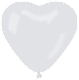 Balony CR6 pastel serca małe - białe 01/ 100 szt.