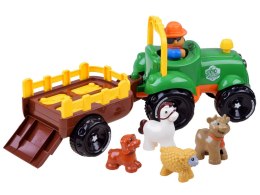 Traktor z NAPĘDEM zwierzęta odgłosy światła ZA3761