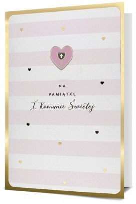 Kartki karnet GIFT LUX-4 Komunia +PRZYPINKA