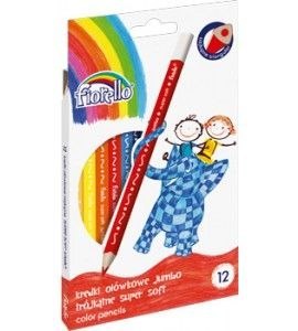 Kredki FIORELLO Jumbo 12 kolorów Supermiękkie Kredki FIORELLO Jumbo 12 kolorów Supermiękkie