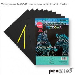 WYDRAPYWANKA A4 WZ-01 NOWA TĘCZOWA MULTICOLOR a10 + 2rylce