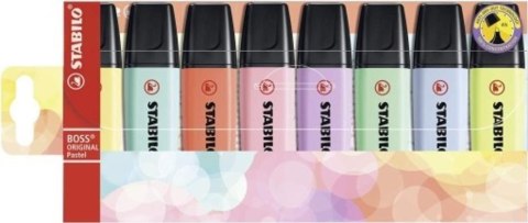 Zakreślacz Boss Pastel etui 8 kolorów STABILO Zakreślacz Boss Pastel etui 8 kolorów STABILO