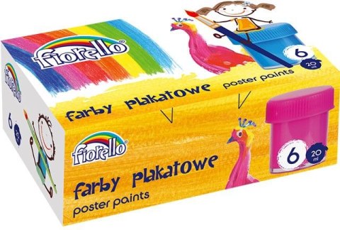 Farby plakatowe FIORELLO 6 kolorów Farby plakatowe FIORELLO 6 kolorów