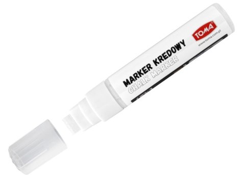 Marker kredowy TOMA końcówka ścięta 8x15mm 25g biały Marker kredowy TOMA końcówka ścięta 8x15mm 25g biały