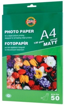 Papier fotograficzny KOH-I-NOOR matowy A4 50k. 120g