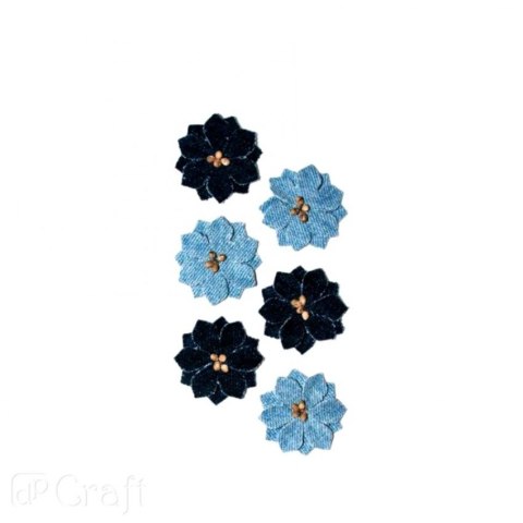 KWIATY JEANS, 6 SZT. MARINE KWIATY JEANS, 6 SZT. MARINE