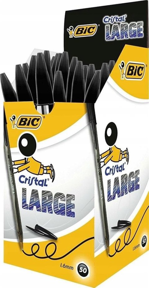 Długopis Cristal Large czarny BIC (50szt) Długopis Cristal Large czarny BIC (50szt)