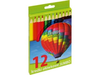 Kredki ołówkowe GRAND Jumbo 12 kolorów