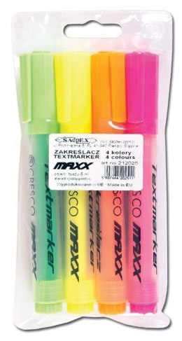 Zakreślacz Maxx 4 kolory