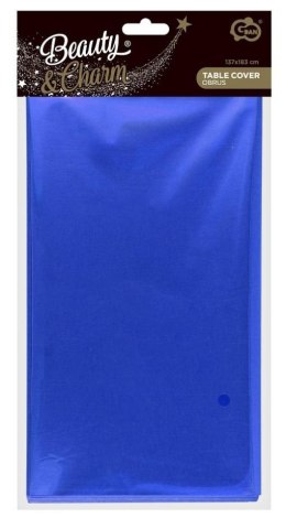 Obrus foliowy, metaliczny niebieski 137x183cm